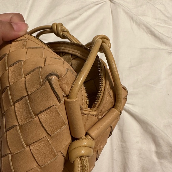 Authentic Bottega Veneta Mini Loop Camera Bag in Almond - Picture 11 of 14